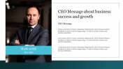 CEO Message PowerPoint Template & Google Slides Presentation