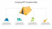 Practical Camping PPT Template Slide With Four Nodes