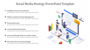 Six Node Social Media Strategy PowerPoint Template