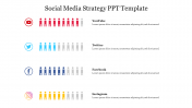 Engaging Social Media Strategy PPT Template - Four Noded