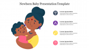Creative Newborn Baby Presentation Template With Four Node