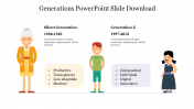 Generations PowerPoint Slide Download With Three Node 