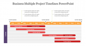 Business Multiple Project Timelines PowerPoint Slide