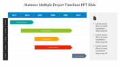 Creative Business Multiple Project Timelines PPT Slide