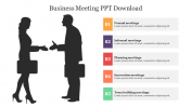 Five Node Business Meeting PPT Download Presentation