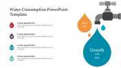 Four Node Water Consumption PowerPoint Template
