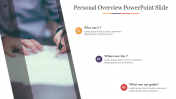 Portfolio  Personal Overview PowerPoint Slide