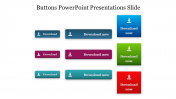 Three Node  Buttons PowerPoint Presentations Slide