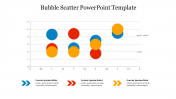 Bubble Scatter PowerPoint Template With Three Nodes