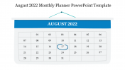 Editable August 2022 Monthly Planner PowerPoint Template