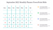 Effective September 2022 Monthly Planner PowerPoint Slide