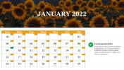 Amazing January 2022 PowerPoint Template PPT