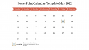 Creative PowerPoint Calendar Template May 2022 Presentation