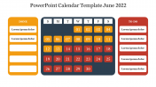 Editable PowerPoint Calendar Template June 2022