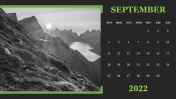 Portfolio Calendar Template September 2022 PowerPoint