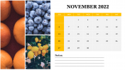 Amazing Calendar Template November 2022 PowerPoint