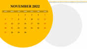 November 2022 PowerPoint Calendar Template and Google Slides
