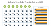 Best Calendar PowerPoint Template February 2022