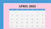 Innovative PowerPoint Calendar April 2022 Presentation