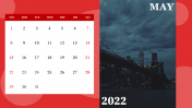 Portfolio PowerPoint Calendar May 2022 Template