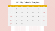 Best 2022 May Calendar Template PPT For Presentation