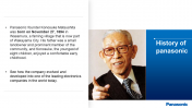 Best History Of Panasonic PowerPoint Slide Template
