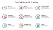 Creative Agenda Infographic Template Slide