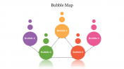 Best Bubble Map PowerPoint Template Slide