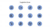 Logistics Icon PowerPoint Template and Google Slides