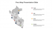 Best Multicolor Google Peru Map Presentation Slide
