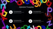 Eye-Catching Alphabet Template PPT Presentation Slide