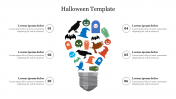 Creative Halloween Template PowerPoint Slide - Bulb Design