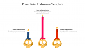 PowerPoint Halloween Template With Colorful Candles
