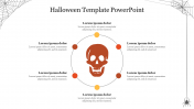 Fearful Halloween Template PowerPoint Slide With Skeleton