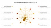 Spooky Halloween Presentation Templates With Spider Web