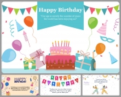 Aesthetic Happy Birthday PPT and Google Slides Templates