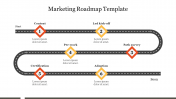 Creative Marketing Roadmap Template For PPT Slides