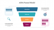 Effective AIDA Funnel Model Presentation Slide 