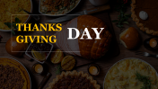 Thanksgiving Theme PowerPoint Template Background Slide