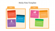Sticky Note Template PowerPoint Presentation Slide
