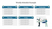 Creative Weekly Schedule Example PowerPoint Template