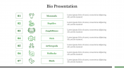 Professional Bio Presentation PowerPoint Template Slide