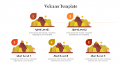 Volcano Template PowerPoint Slide With Alert Levels