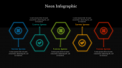 Effective Neon Infographic PowerPoint Slide