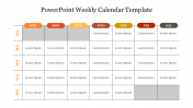 PowerPoint Weekly Calendar Template PPT For Presentation