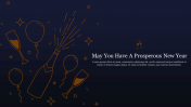 Amazing Blue New Year 2022 PowerPoint Template Slide PPT