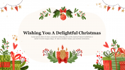 Attractive Merry Christmas PPT Slide Template For PPT