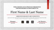 Editable Winner Certificate PPT Template and Google Slides