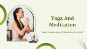 Attractive Yoga And Meditation PPT Presentation Templates