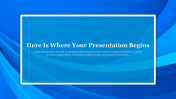 Amazing Blue Template Background Presentation Slide